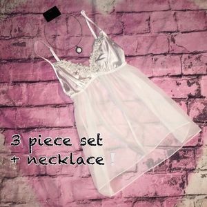 NWOT 3 PIECE INTIMATES SET + CUSTOM NECKLACE!